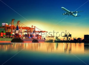 stock-photo-container-ship-in-import-export-port-against-beautiful-morning-light-of-loading-ship-yard-use-for-307826108